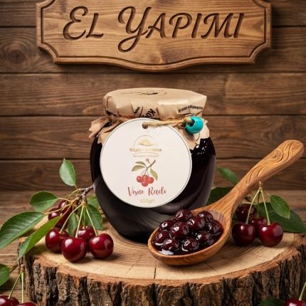 Köyden Sofranıza Geleneksel Vişne Reçeli – Taneli, Bol Meyveli ve %100 Doğal 450gr